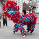 Lion dance in Bat Trang