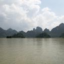 Hoa Binh reservoir skyline