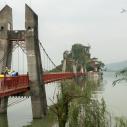 Suspending bridge to Shibao pagoda
