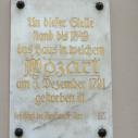 Plaque de la maison où mourut Mozart