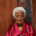 Punakha dzong old beggarwoman