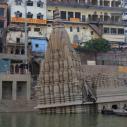 Leaning sunk temple, West bank of Ganga River, Vanarasi
