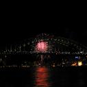 Fireworks under Harbour Bridge