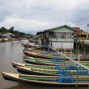 Boarding lake boat at Nyaungshwe