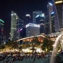The Merlion and Marina boulevard buildings