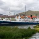 Old steamer on Lake Titicaca