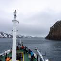 Entrée de Deception Island (volcan immergé)